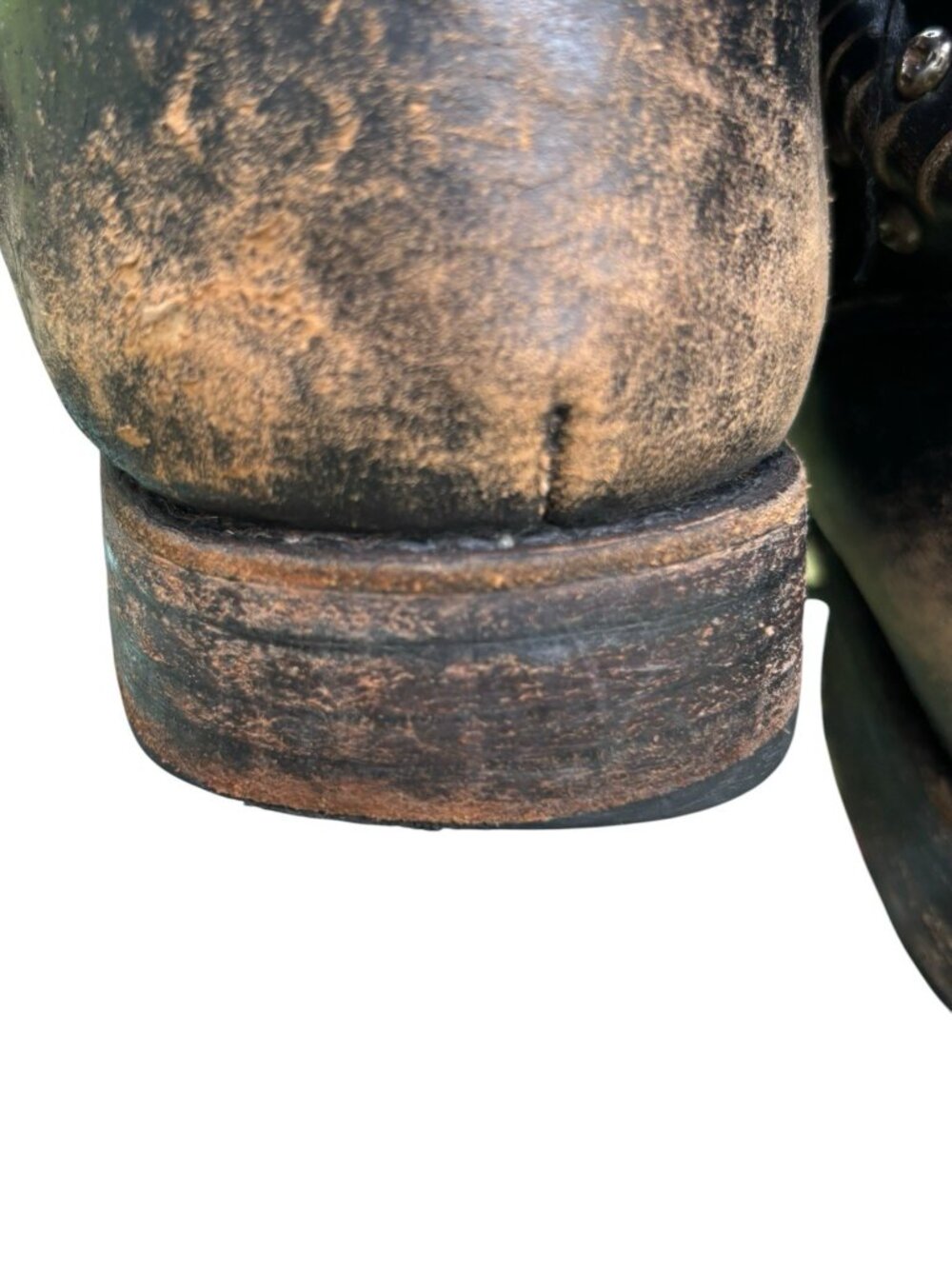 FRYE Boots Jenna Cut Womens 10 B Distressed Leather Studded Short Pull On Biker - Picture 10 of 12